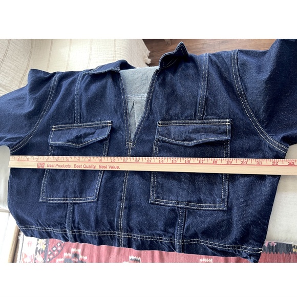 ZARA Z1975 New Cropped Short Sleeve Denim Shirt - NWT! - L - Picture 12 of 13